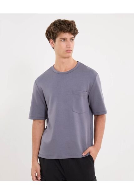 Camiseta Para Hombre Manga Corta Cuello Redondo Color Gris Marca Atmos #32090244