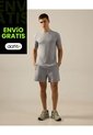 Camiseta Manga Corta Con Reflectivo Posterior  Para Hombre Gris Atmos de Atmos