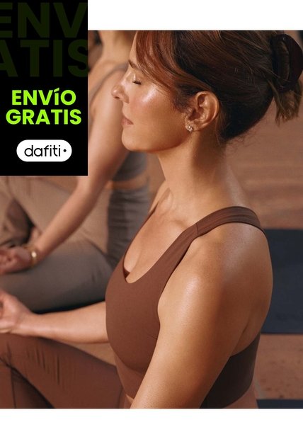 Top Soporte Medio Aerius Skin  Para Mujer Café Atmos