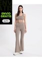 Top Deportivo Cuello Redondo Ajuste Medio  Para Mujer Café Atmos de Atmos