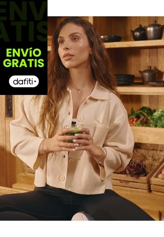 Saco Corto Abierto Bolsillos Frontales  Para Mujer Blanco Atmos Atmos