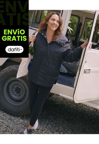 Chaqueta Acolchada Hoodie Funcional Para Mujer  Deportiva  Color Negro Marca Atmos Atmos