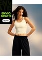 Camiseta Tank Top Aerius Skin Para Mujer  Deportiva  Color Blanco Marca Atmos de Atmos