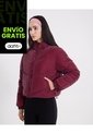 Chaqueta Acolchada Cuello Alto Para Mujer  Deportiva  Color Vino Marca Atmos de Atmos