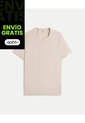 Camiseta Regular Fit Corte Angular  Para Hombre Café Atmos de Atmos