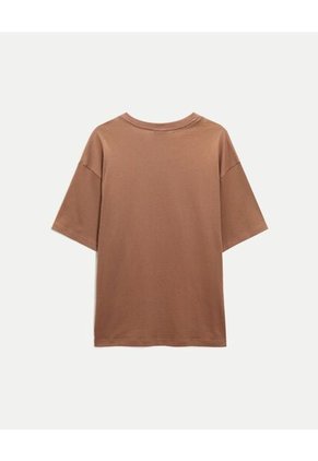 Camiseta Para Hombre Manga Corta Cuello Redondo Color Café Marca Atmos #32090247