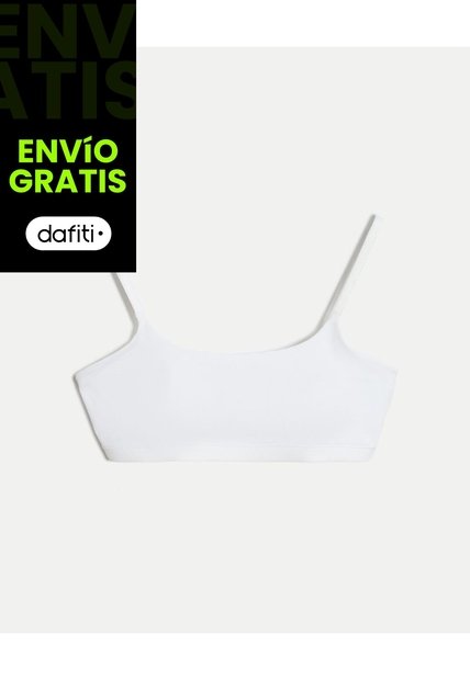 Top Básico Microfibra Ajuste Suave  Para Mujer Blanco Atmos