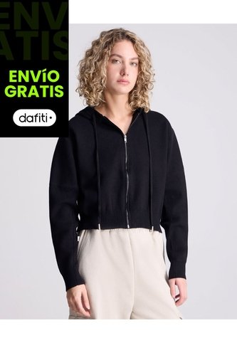 Saco Para Mujer Zipper Color Negro Marca Atmos #31330003 Atmos