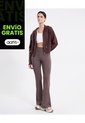 Saco Hoodie Full Zipper Tejido  Para Mujer Café Atmos de Atmos