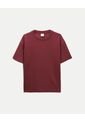 Camiseta Para Hombre Manga Corta Cuello Redondo Color Vino Marca Atmos #32090223 de Atmos