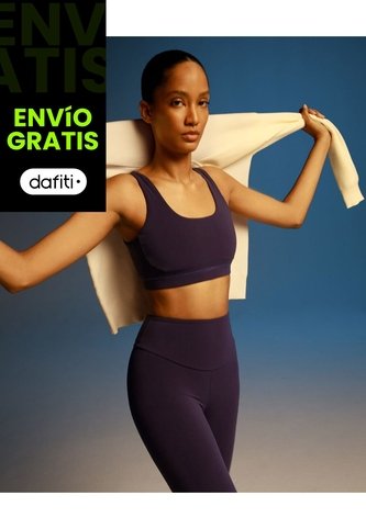 Top Deportivo Cuello Redondo Ajuste Medio  Para Mujer Azul Atmos Atmos