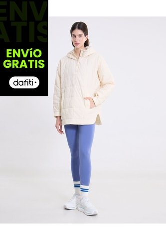 Chaqueta Acolchada Hoodie Funcional Para Mujer  Deportiva  Color Beige Marca Atmos Atmos