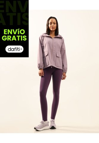 Chaqueta Rompevientos Oversize Con Capota Para Mujer  Deportiva  Color Lila Marca Atmos Atmos
