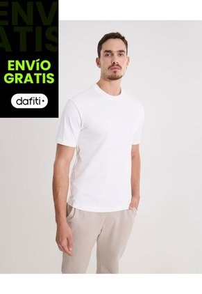 Camiseta Regular Fit Básica Para Hombre Blanco Atmos