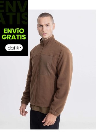 Chaqueta Polar Half Zipper  Para Hombre Verde Atmos Atmos