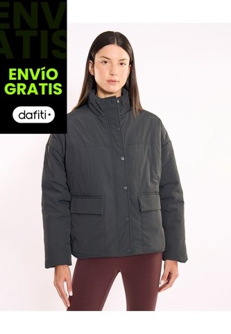 Chaqueta Acolchada Cuello Alto Funcional Para Mujer  Deportiva  Color Negro Marca Atmos Atmos