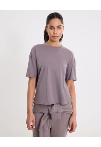 Camiseta Para Mujer Manga Corta Cuello Redondo Color Rosa Marca Atmos #31090264 Atmos