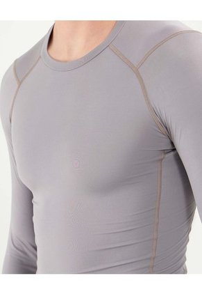 Camiseta Para Hombre Manga Larga Cuello Redondo Color Gris Marca Atmos #32090198