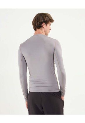 Camiseta Para Hombre Manga Larga Cuello Redondo Color Gris Marca Atmos #32090198