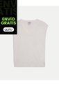 Camiseta Tejida Textura Suave Para Mujer  Deportiva  Color Blanco Marca Atmos de Atmos