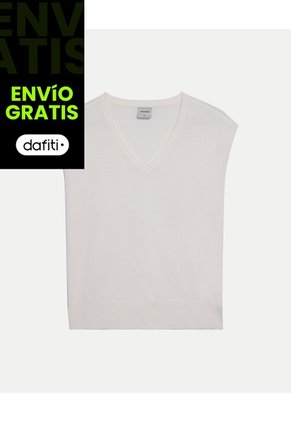 Camiseta Tejida Textura Suave Para Mujer Deportiva Color Blanco Marca Atmos