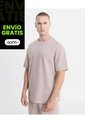 Camiseta Regular Fit Manga Corta Texturizada  Para Hombre Mocca Atmos de Atmos