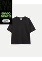 Camiseta Oversize Básica Para Mujer  Deportiva  Color Negro Marca Atmos de Atmos