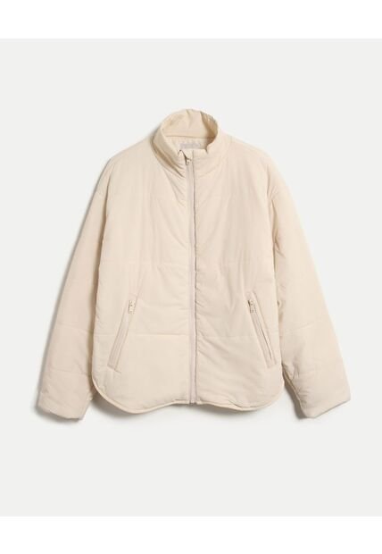 Chaqueta Para Mujer Acolchada Color Crema Marca Atmos #31080060