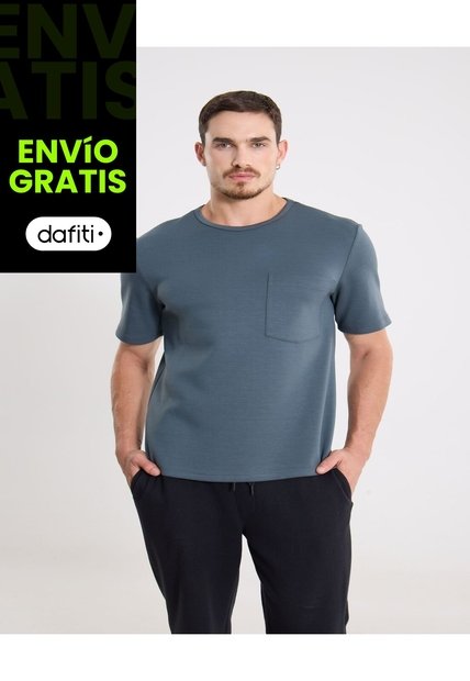 Camiseta Relaxed Fit Con Bolsillo  Para Hombre Verde Atmos