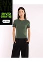 Camiseta Manga Corta Boxy Para Mujer  Deportiva  Color Verde Marca Atmos de Atmos
