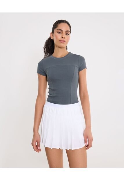 Camiseta Para Mujer Manga Corta Cuello Redondo Color Gris Marca Atmos #31090256