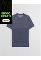 Camiseta Seamless Cuello Redondo  Para Hombre Azul Atmos de Atmos