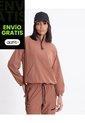 Chaqueta Outdoor Half Zipper Para Mujer  Deportiva  Color Café Marca Atmos de Atmos