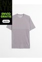 Camiseta Seamless Cuello Redondo  Para Hombre Gris Atmos de Atmos