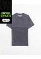 Camiseta Seamless Cuello Redondo  Para Hombre Negro Atmos de Atmos