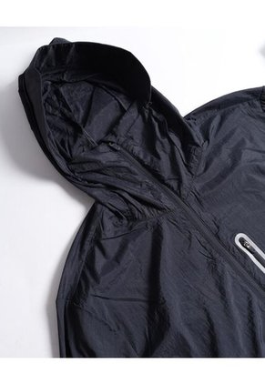 Chaqueta Rompevientos Capota Alta  Para Hombre Azul Atmos