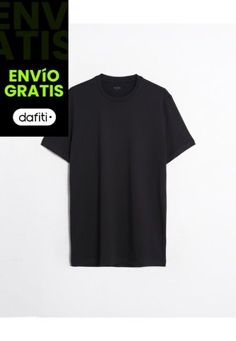 Camiseta Training Comfort Manga Corta  Para Hombre Negro Atmos Atmos
