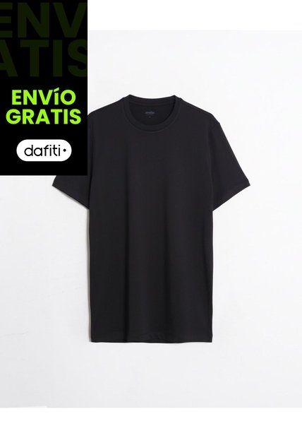 Camiseta Training Comfort Manga Corta  Para Hombre Negro Atmos