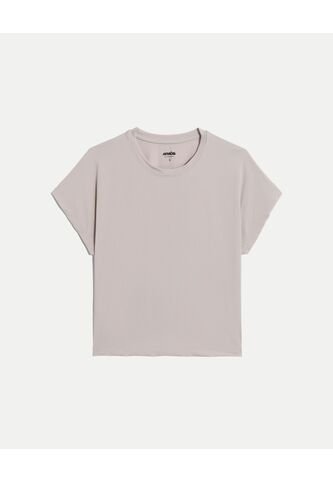 Camiseta Para Mujer Manga Corta Cuello Redondo Color Gris Marca Atmos #31090278 Atmos