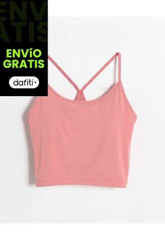 Camiseta Tank Con Top Interno Aerius Skin Para Mujer  Deportiva  Color Rosa Marca Atmos Atmos