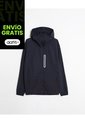 Chaqueta Rompevientos Capota Alta  Para Hombre Azul Atmos de Atmos