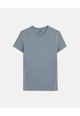 Camiseta Para Mujer Manga Corta Cuello Redondo Color Gris Marca Atmos #31090241 Atmos