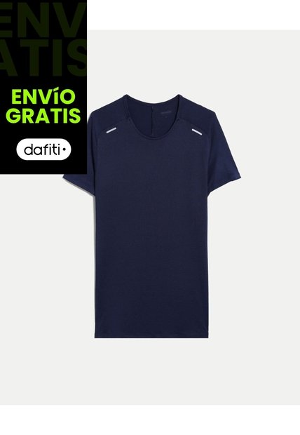Camiseta Para Hombre Manga Corta Cuello Redondo Color Azul Marca Atmos #32090271