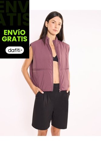 Chaleco Puffer  Para Mujer Morado Atmos Atmos