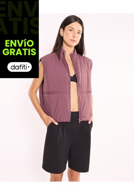 Chaleco Puffer  Para Mujer Morado Atmos
