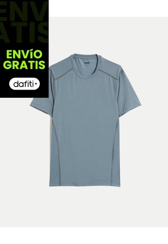 Camiseta Deportiva Manga Corta Regular Fit  Para Hombre Azul Atmos Atmos