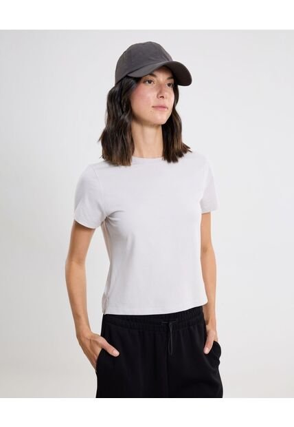 Camiseta Para Mujer Manga Corta Cuello Redondo Color Gris Marca Atmos #31090203
