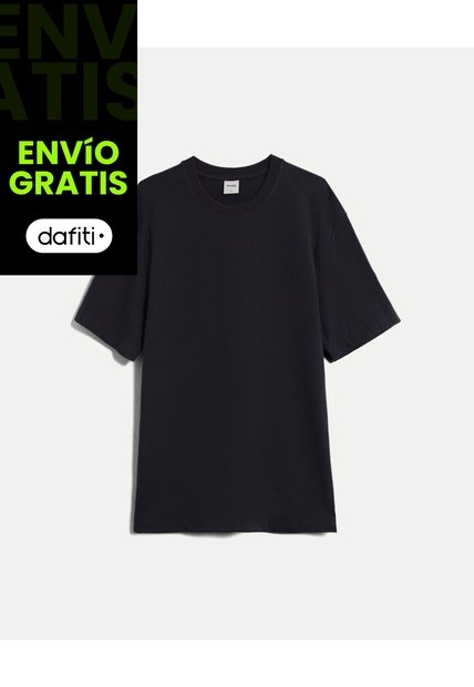 Camiseta Regular Fit Suave  Para Hombre Azul Atmos