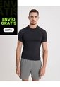Camiseta Deportiva Manga Corta Slim Fit  Para Hombre Negro Atmos de Atmos