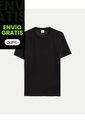 Camiseta Slim Fit Básica Plush  Para Hombre Negro Atmos de Atmos